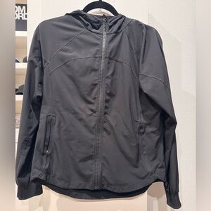 Athleta Women’s Black Hooded Windbreaker Jacket